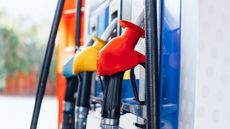 bright colored gas pump